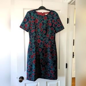 JCrew floral shift dress, size 8